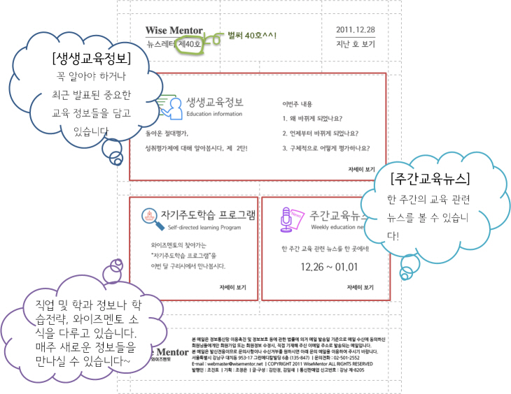 와이즈멘토의 뉴스레터를 아시나요?